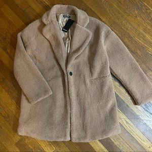 Nasty Gal Sherpa Fuzzy Teddy Jacket